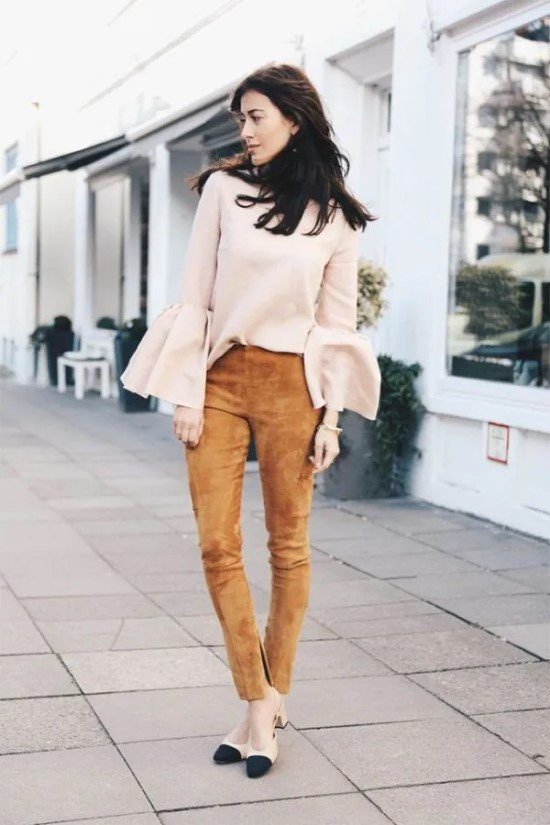 Como usar calça de suede.