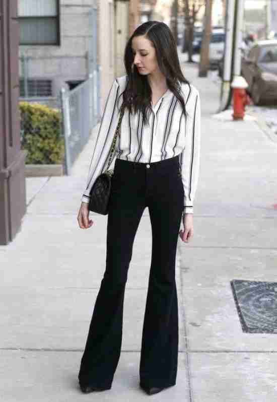 Looks com calça flare.