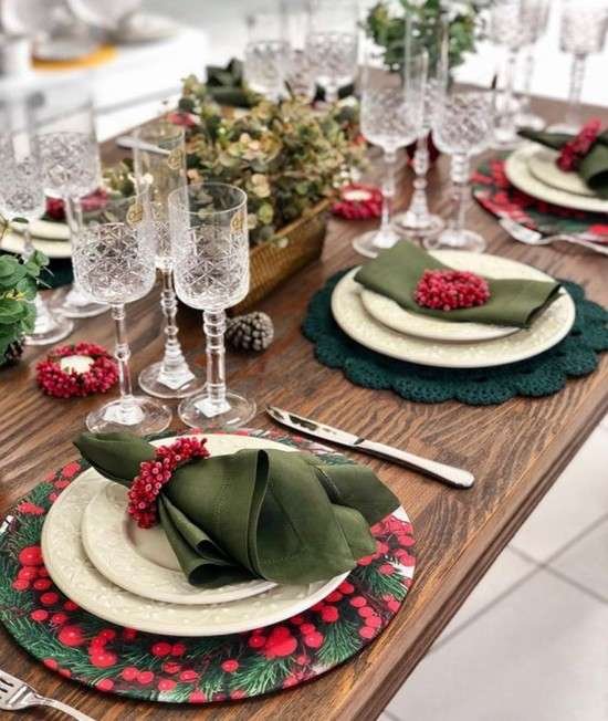 Mesas de natal ideias.